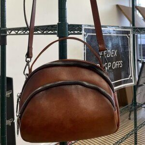 🆕Women Brown Genuine Leather Crossbody Small Vintage Shoulder Purse Bags